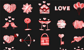 Free Love Vector Elements Pack